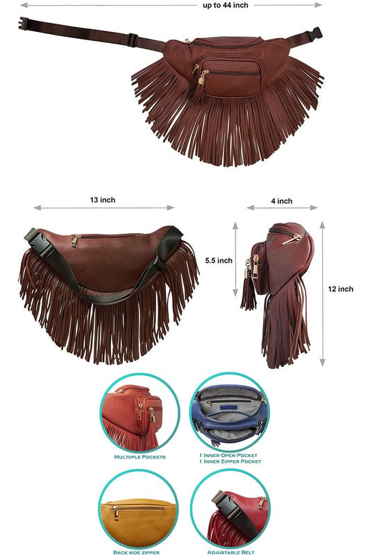 Fashion Fringe Tassel Fanny Pack Waist Bag