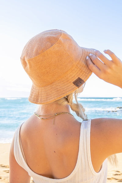 CC Terry Cloth Bucket Hat - Fashions Envy