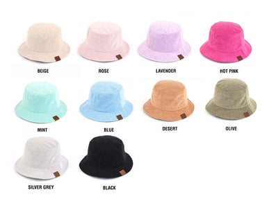 CC Terry Cloth Bucket Hat - Fashions Envy
