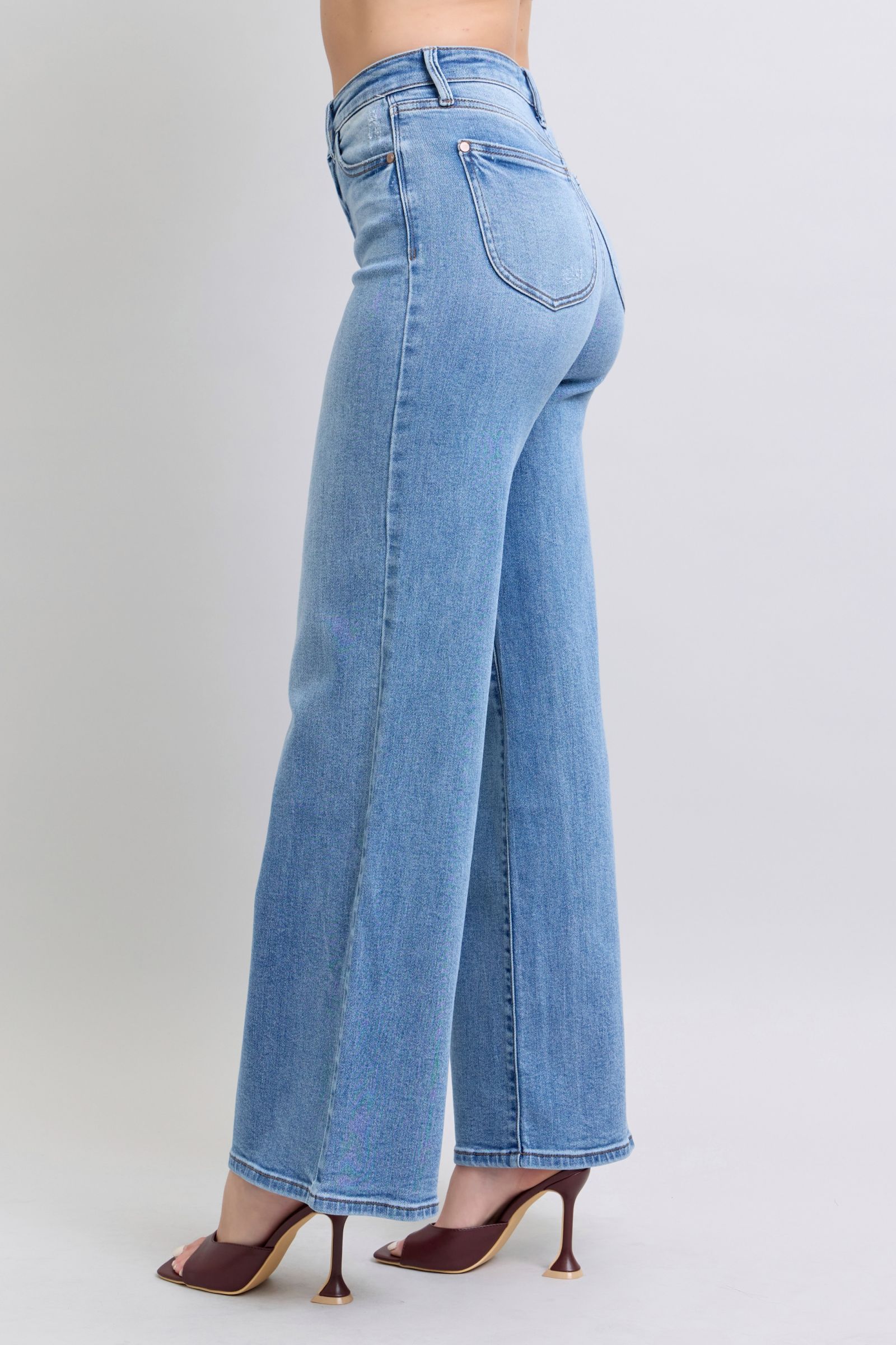 Full Size Wide Leg Judy Blue Jeans with Pockets