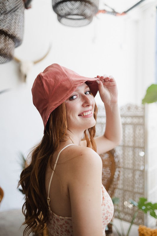 Solid Vibrant Color Cotton Bucket Hat