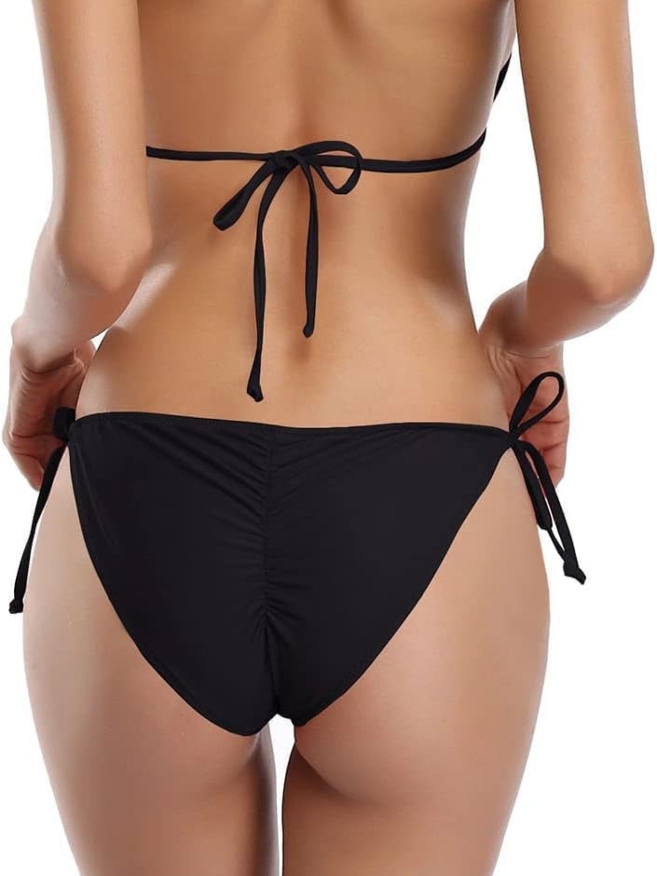 Halter String Triangle Low Waisted Bikini Swimsuit Set