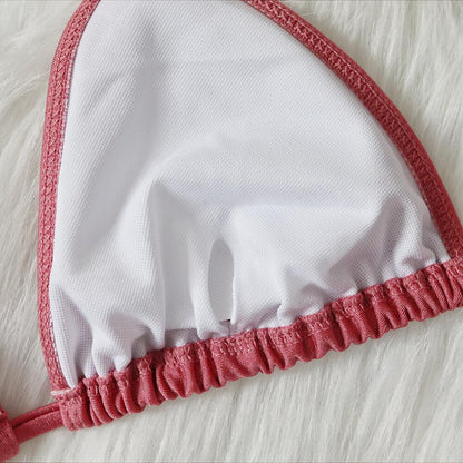 Diamond Embellished Bikini - Retro Swimsuit with Headband