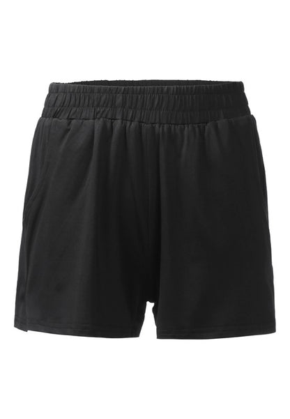 High Kicks Solid Cotton Mid-Rise Shorts