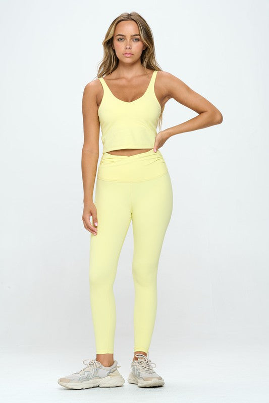 Stretchy Butter Soft Top and Leggings Activewear Set