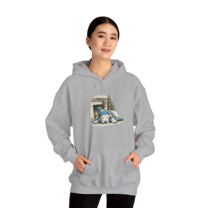Fireplace Pup Hoodie - Cozy Christmas Dog Sweatshirt