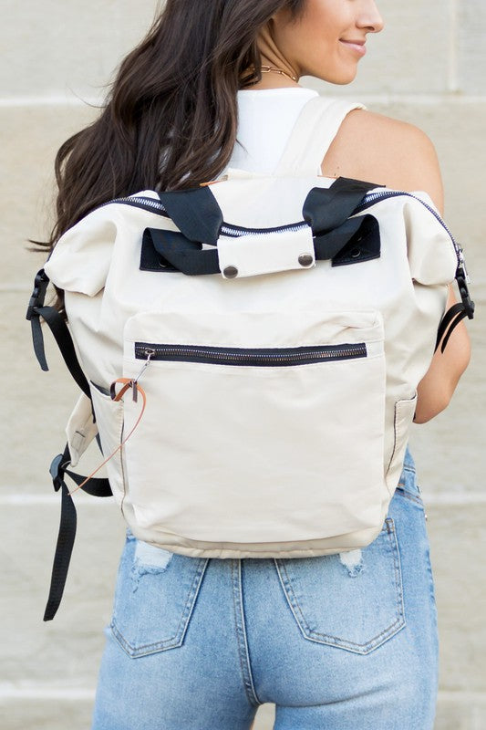 Easy Clean Nylon Everyday Backpack Tote