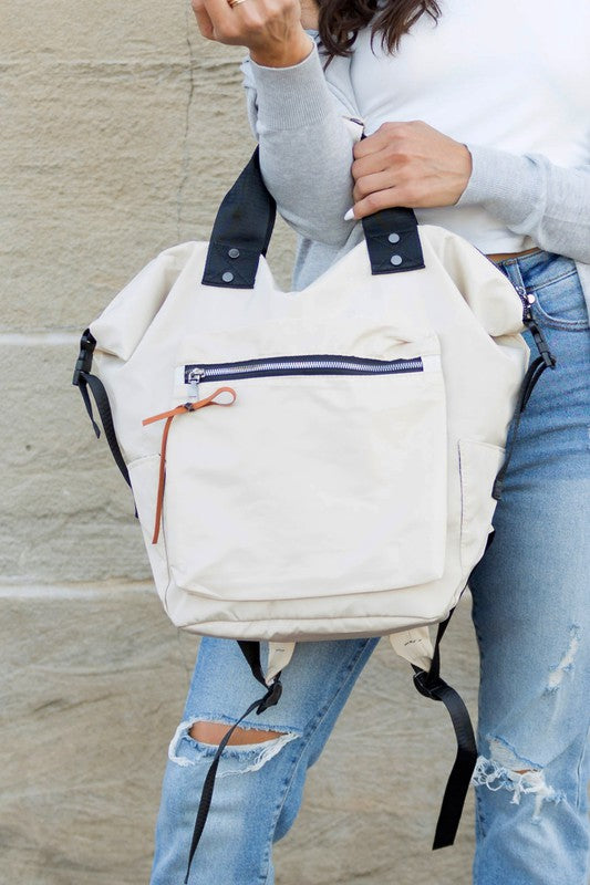 Easy Clean Nylon Everyday Backpack Tote