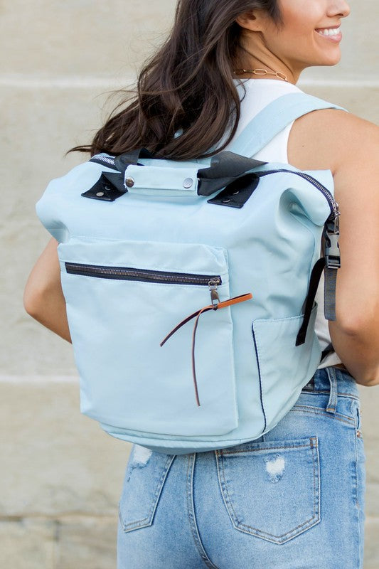 Easy Clean Nylon Everyday Backpack Tote