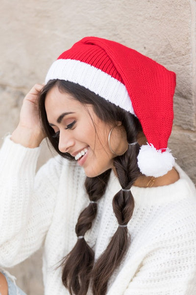 Santa Stocking Beanie Hat - Fashions Envy