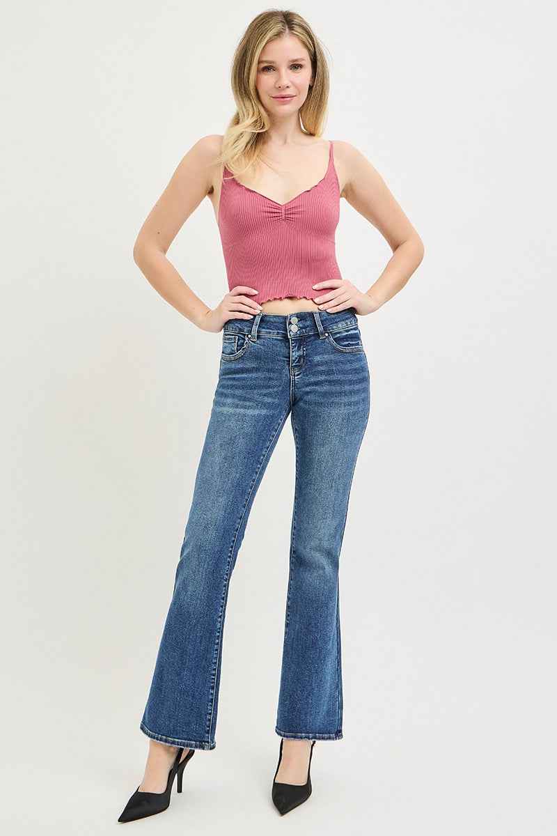 RISEN Tummy Control Low Rise Bootcut Jeans