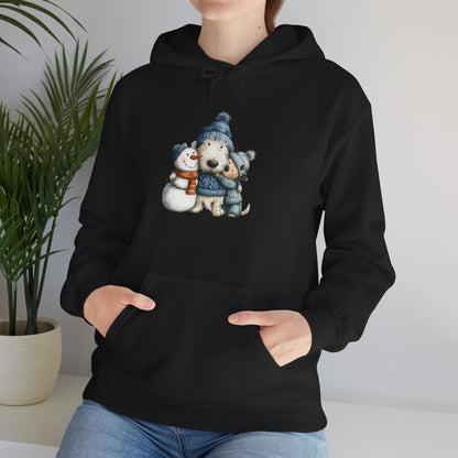 Snowman Puppy Hoodie - Adorable Winter Dog Sweatshirt