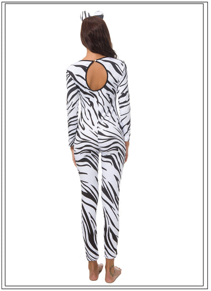Animal Print Jumpsuit - Sexy Halloween Cosplay Costume
