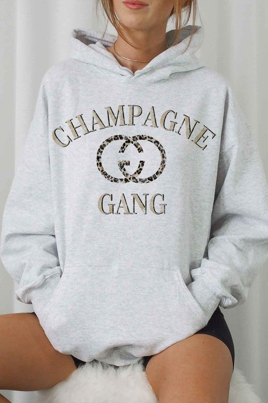 Champagne Gang Classic Fit Graphic Hoodie