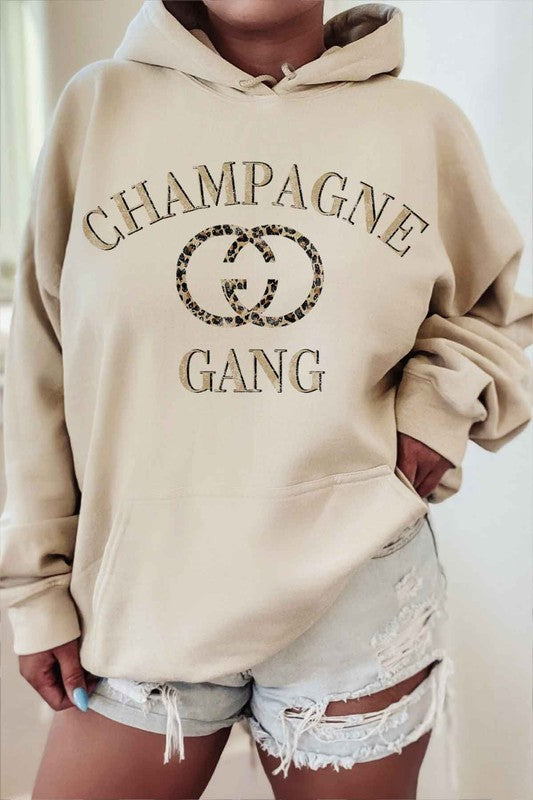 Champagne Gang Classic Fit Graphic Hoodie