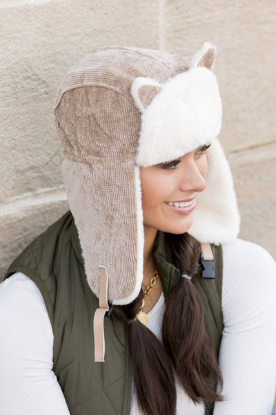 Kitten Ear Trapper Hat - Fashions Envy