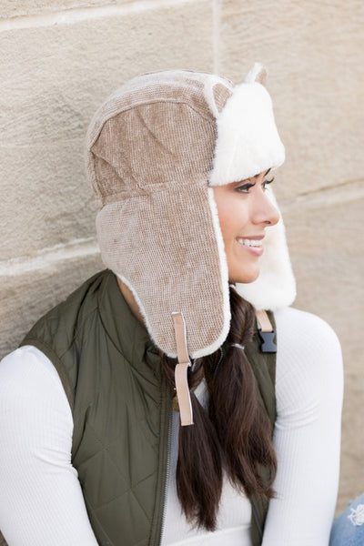 Kitten Ear Trapper Hat - Fashions Envy