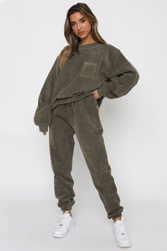 Comfy Oversized Casual Western Corduroy Set