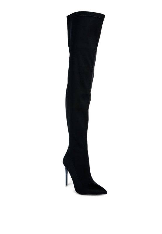 Lolling Stretch Lycra High Heel Long Boots