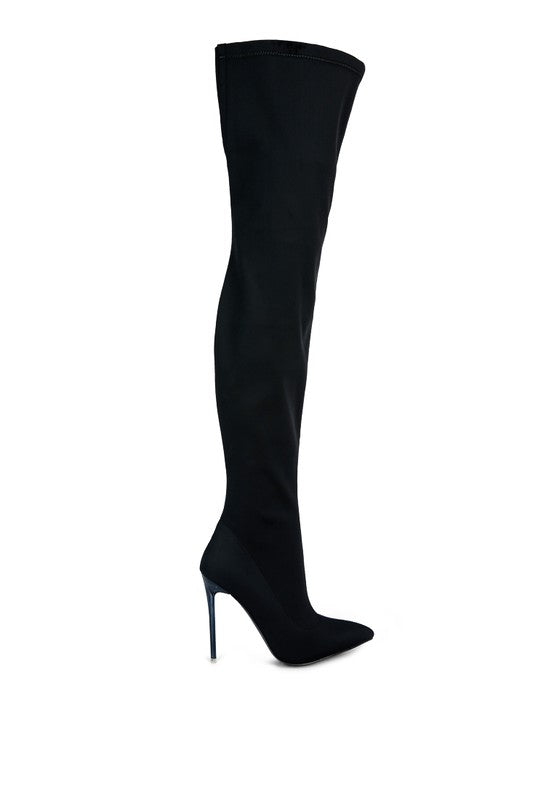 Lolling Stretch Lycra High Heel Long Boots