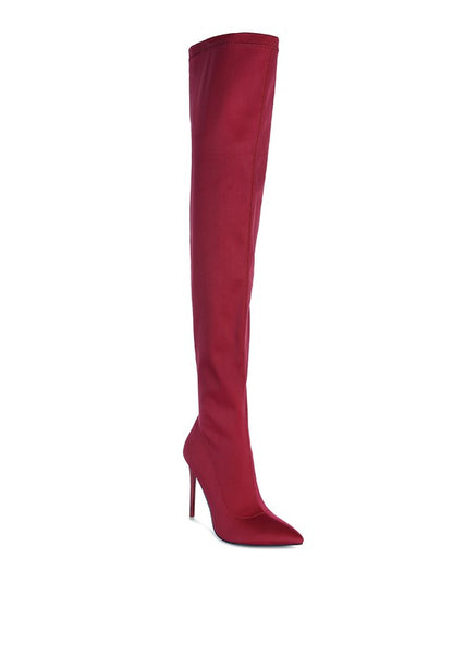 Lolling Stretch Lycra High Heel Long Boots