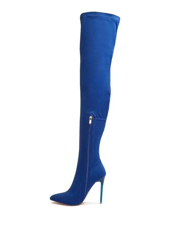 Lolling Stretch Lycra High Heel Long Boots