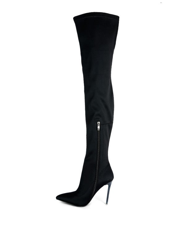 Lolling Stretch Lycra High Heel Long Boots