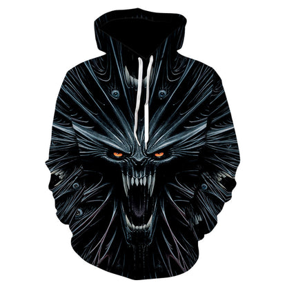 Scary Skull Print Hoodie - Halloween Sweatshirt
