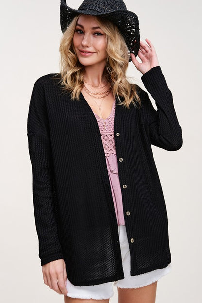 Button Down Soft Greta Cardigan