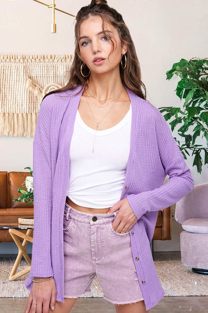 Button Down Soft Greta Cardigan