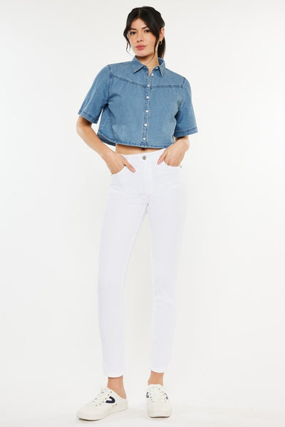 High Rise Ankle Skinny Jeans - Fashions Envy