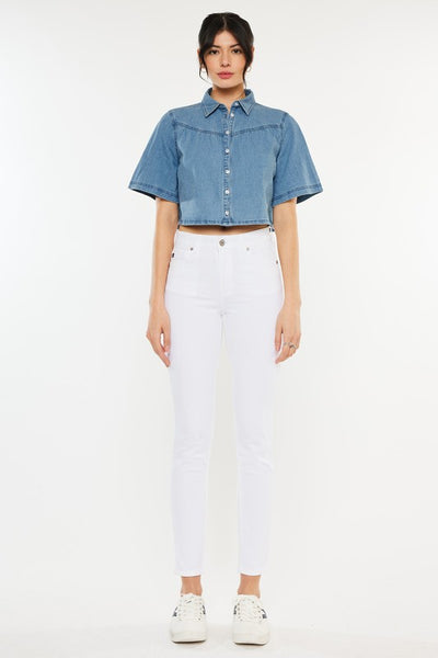 High Rise Ankle Skinny Jeans - Fashions Envy