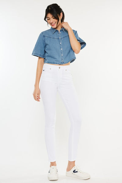 High Rise Ankle Skinny Jeans - Fashions Envy