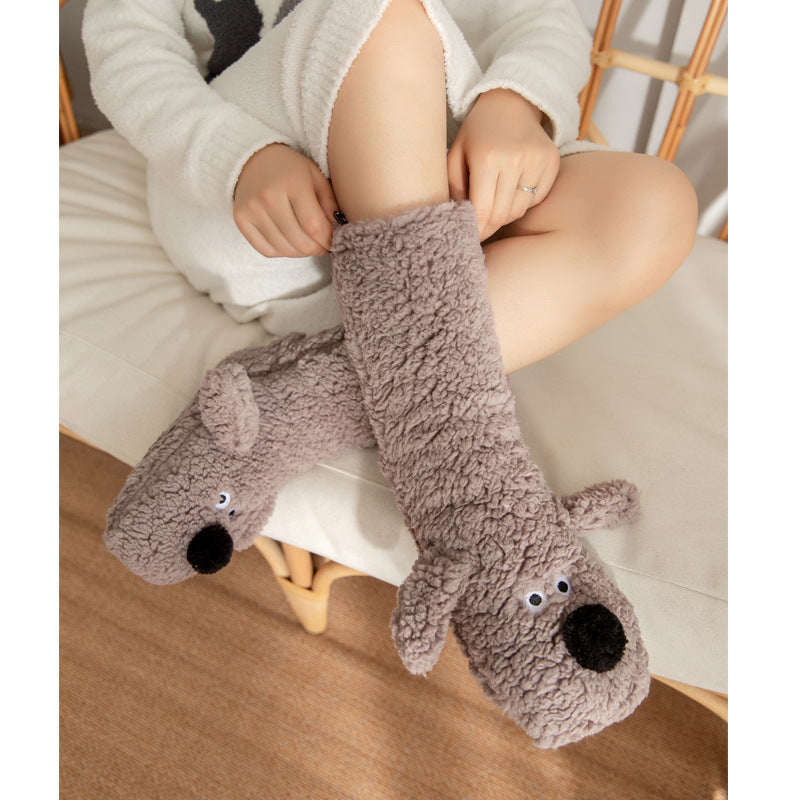 Plush Dog Socks - Non-Slip Cozy Floor Socks