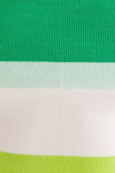 Square Neck Stripe Pattern Knit Tank Top