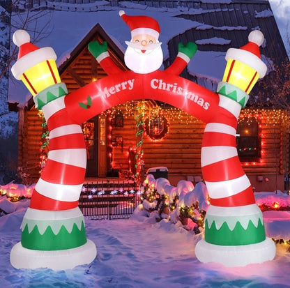 Christmas Inflatable Archway - 8.9 FT LED Lighted