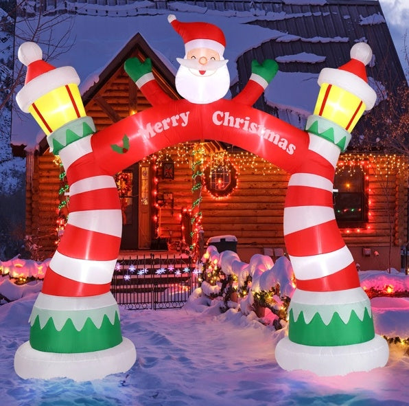 Christmas Inflatable Archway - 8.9 FT LED Lighted