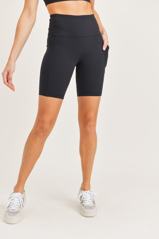 Tummy Control High-Impact Biker Shorts with Pockets