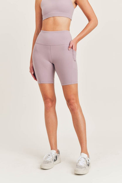 Tummy Control High-Impact Biker Shorts with Pockets