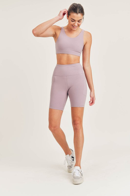 Tummy Control High-Impact Biker Shorts with Pockets