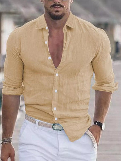 Casual Button-Down Shirt Men - Classic Fit Cotton - Fashions Envy