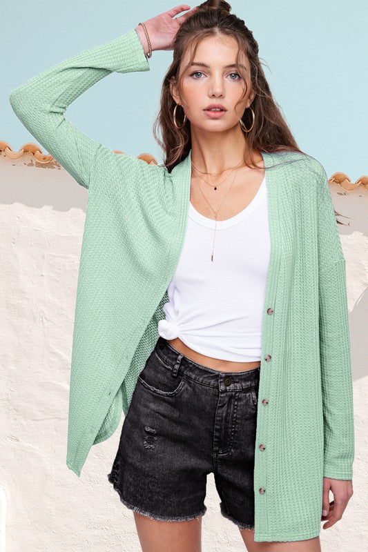 Button Down Soft Greta Cardigan