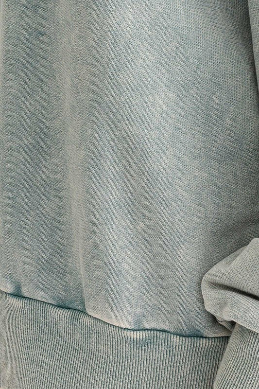 Sage Washed Oversized Pullover Sweatshirt