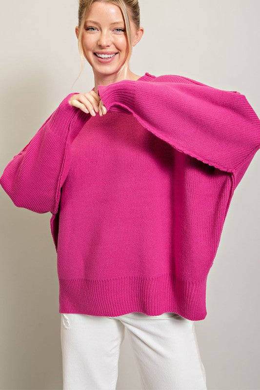 Long Sleeve Ribbed Cozy Sweater