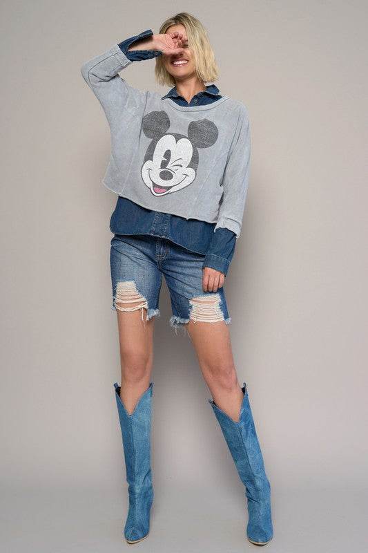 High-Rise Bermuda Shorts with Fringe Detail - Fashions Envy