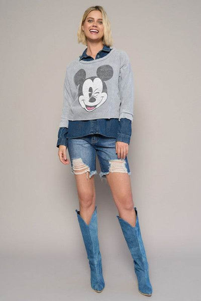 High-Rise Bermuda Shorts with Fringe Detail - Fashions Envy