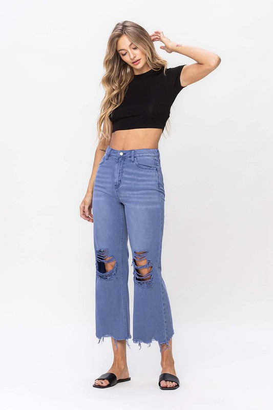 90"s Vintage Crop Flare Jeans