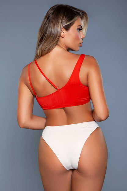 Asymmetrical Top Aubrey Cutout Ring Swimsuit