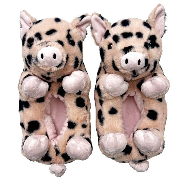 Pig Belly Hugs - Women's Plush Animal Slippers