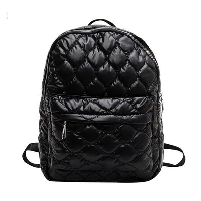 Jade Metallic Puffer Backpack - Fashions Envy